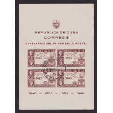 CUBA 1940 Yv 2 HOJA BLOQUE 27,5 €